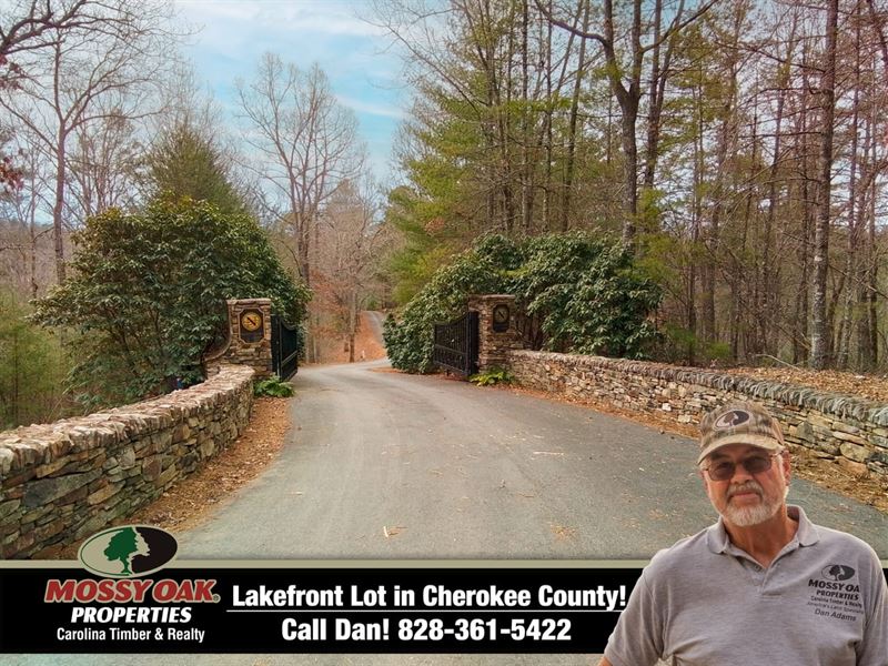 Lake Front Lot on 1000 Acre Lake Ap : Murphy : Cherokee County : North Carolina