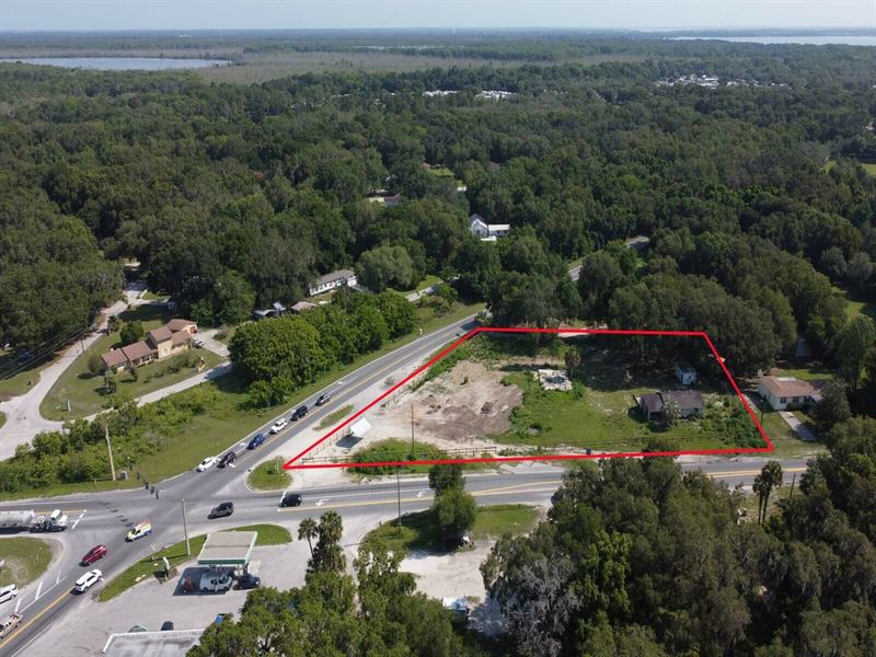 CR 48 Commercial Corner Lot : Okahumpka : Lake County : Florida