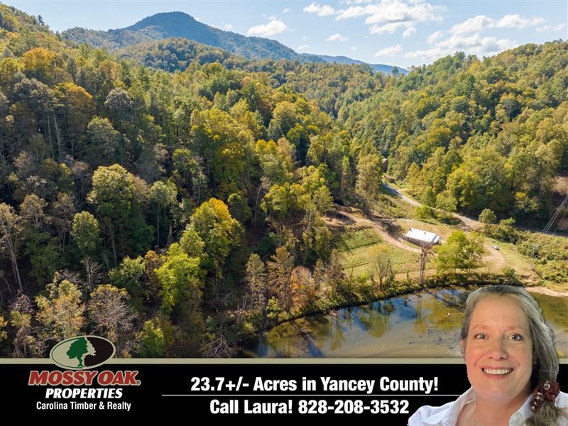 23.7 Acre Ecotourism Developmen : Green Mountain : Yancey County : North Carolina