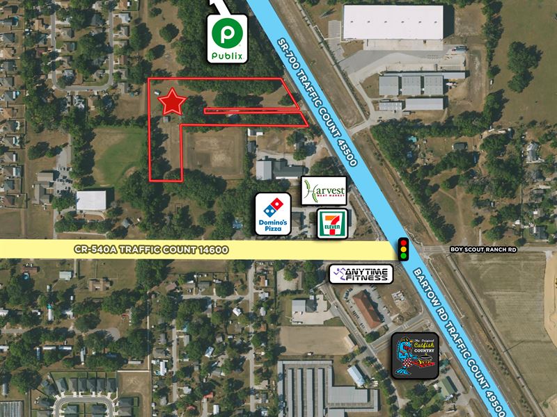 5.38 Acres High Traffic Exposure : Lakeland : Polk County : Florida