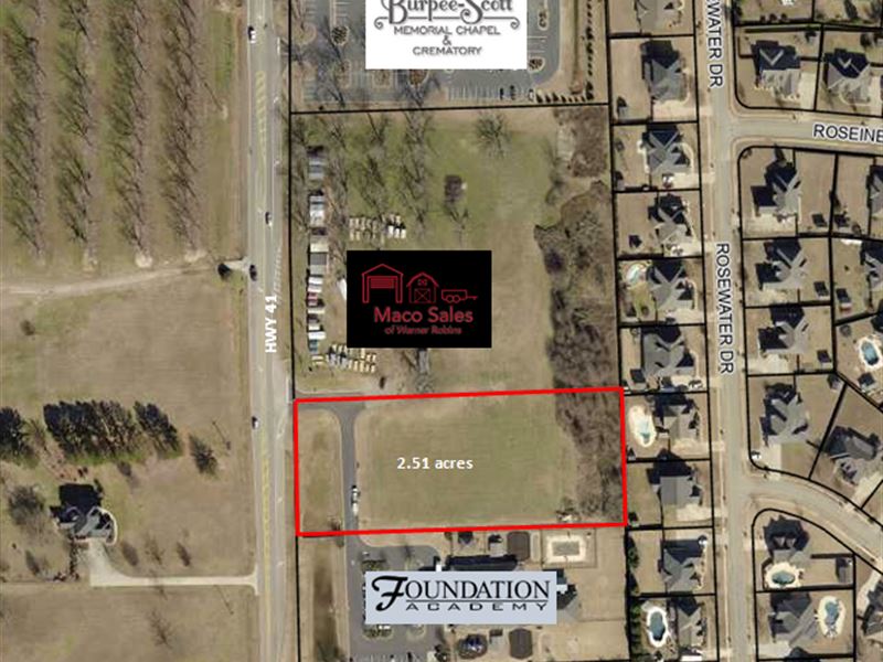 2.51 Acre Commercial Lot : Warner Robins : Houston County : Georgia