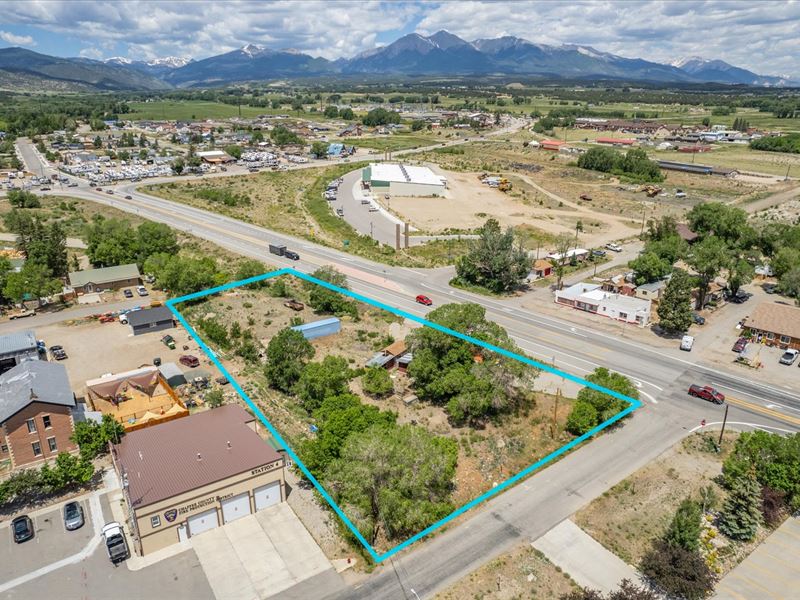 Highway Frontage Commercial Lot : Poncha Springs : Chaffee County : Colorado