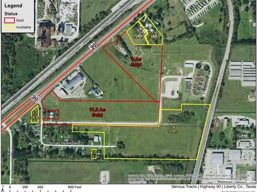 15 Acres, T-4, Highway 90 : Dayton : Liberty County : Texas